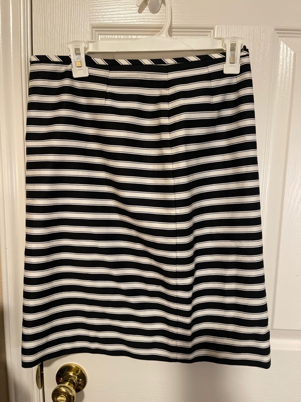 Tahari Black and White Striped Pencil Skirt